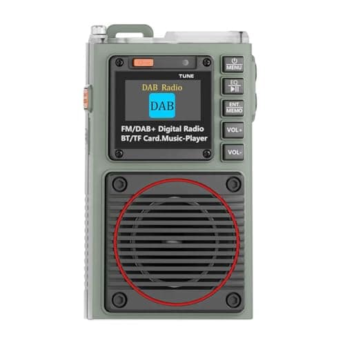 Sxhlseller Portable DAB FM Radio with Bluetooth 5.2, TF Card Playback, App Remote Control, SOS Alarm and Flashlight, for Outdoor Travel and Home Use (HRD-787DAB+)