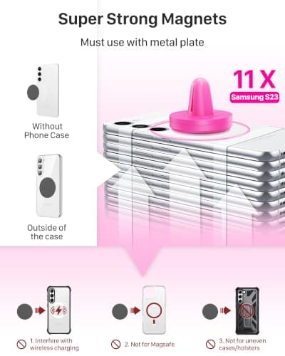 YOSH Magnetic Phone Holder for Car Air Vent, Phone Magnet, Car Accessories — view 2