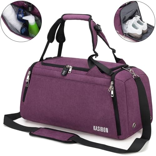 42L Waterproof Gym Bag with Shoes Compartment, Weekend Bag with Wet Pocket — view 5
