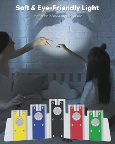 Uniclife 10 Pack LED Keychain Flashlight, 5 Colors of Shells | Mini Square LED Keychain Light 12 Lumen Portable Bright Battery Powered Key Ring Torch for Outdoor Camping Hiking and Emergency Lighting — view 4