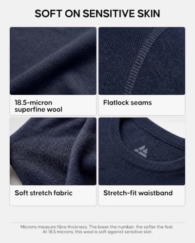 DANISH ENDURANCE Merino Thermal Top for Women, Midweight 180 GSM, Off-White, S — view 4