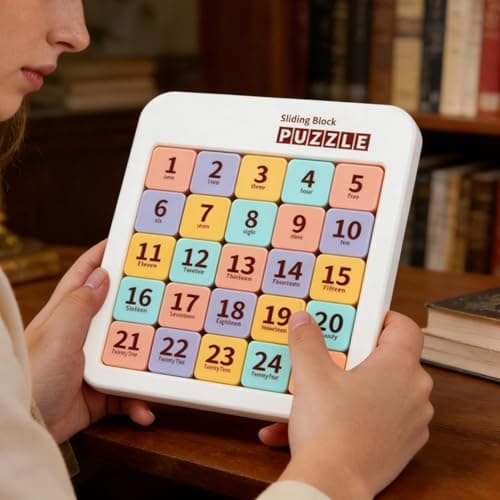Slide Number Puzzle - Magnetic Sliding Number Brain Teaser | Educational Brain Teasers Toys - for Adult, Boys, Girls, Home, Travel, Camping, School, Birthday, Festival — view 3