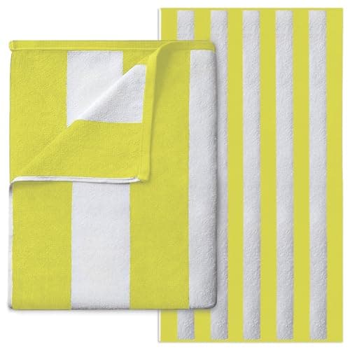 Microfiber Beach Towel Extra Large - Super Absorbent, Sand Free Beach Towels For Adults (100x200 cm) - Beach Towel 1 Piece - Quick Dry Beach, Swimming Towel, Pool Towel, Gym - Yellow