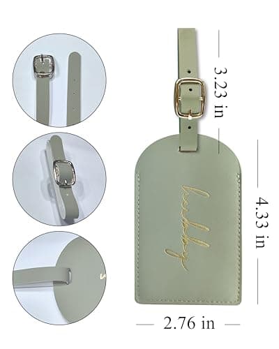 GroomBrideGifts Mr and Mrs Luggage Tags, Bridal Shower Gift, Honeymoon Travel Essentials, B Wife & Hubby, 4 * 3 — view 2