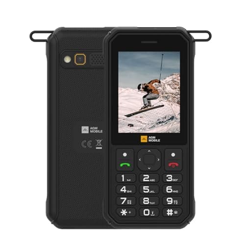 AGM Rugged Mobile Phone with Portable Charger, 4000mAh Battery with Built in USB-C Cable, Mobile Hotspot/Cloud Apps/Flashlight, 4G Unlocked Cellphone Dual SIMs, All-in-One Emergency Backup Device