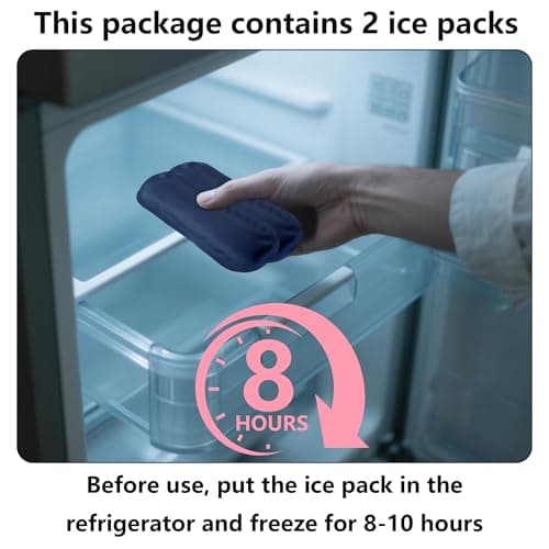Zeeorymn Insulin Cooler Travel Case with 2 Ice Packs,Portable Diabetic Medication Cooler Organizer Bag,Monjaro Insulin Pen Case for Diabetic Supplies for Diabetic Needles Injection Pen Storage(Pink) — view 4
