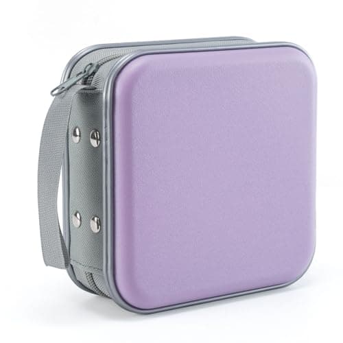 LIOVODE DVD Case, 48 Capacity CD Case Hard DVD Storage Organizer for Car