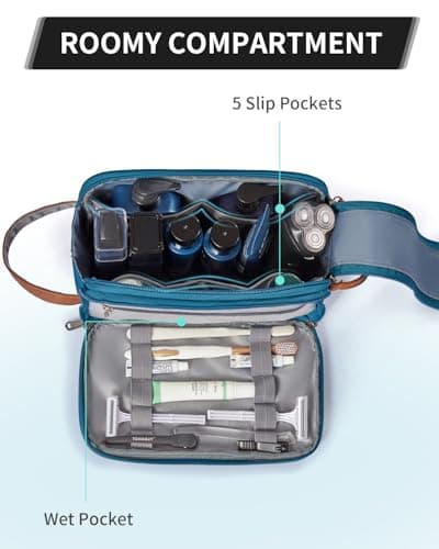 ECOHUB Toiletry Bag for Full Size Toiletries Nylon Wash Bag for Men — view 2