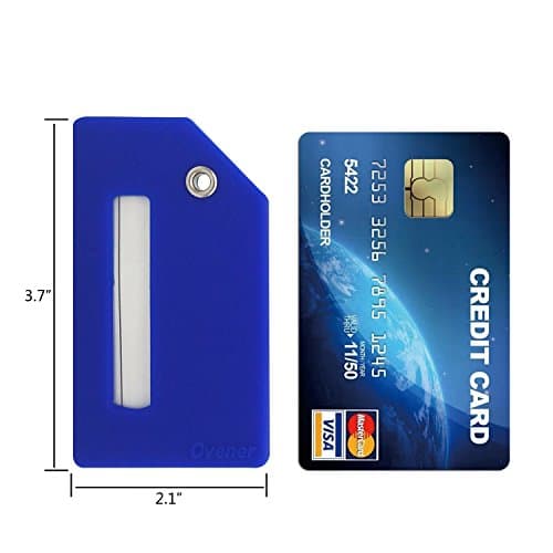 2PCS Silicone Luggage Tag with Name ID Card,Blue Luggage Tags to Suitcase — view 5