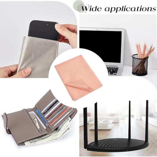 GORGECRAFT 110 * 205cm EMF Protection Fabric Shielding Diamond-Checkered EMI, RF & RFID Shielding Copper Fabric Faraday Cage Protection Diy Enclosure Wireless Shield for Wifi Cell Rfid Protect — view 4