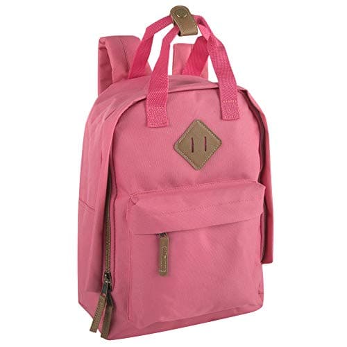 MADISON & DAKOTA Canvas Mini Backpack for Everyday & Day Pack Rucksack in Solid Color Blocks, Black, S, Rucksack Backpacks