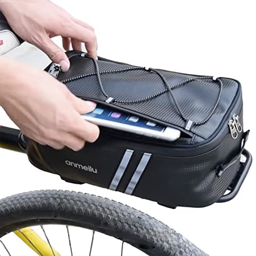 ANMEILU Bike Rack Bag - Rear Rack Bike Trunk Bag Back Seat Carrier Saddle Luggage Storage Pack - Folding Ebike Travel Cycling Waterproof Small
