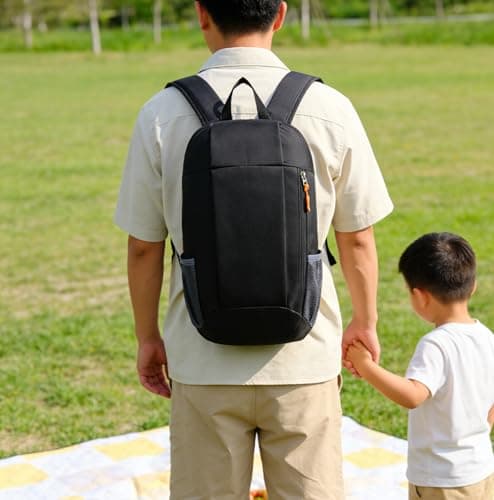 KANGSIT Small Hiking Backpack 10L, Black — view 6