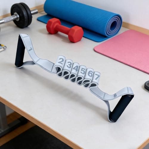 Workout Band Set, 8-Level Portable Resistance Bands, Rubber and Nylon Fitness Gear for Family, Gym Enthusiasts, Outdoor Training, Yoga, Pilates, Travel Workouts — view 6