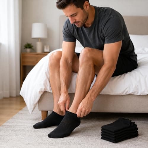 Men's No Show Low Cut Ankle Trainer Socks 12 Pack — view 6