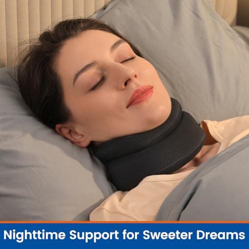 Willcom Neck Support Collar-Foam Cervical Collar, Soft Neck Brace for Pain, Torticollis, Cervicorrect and Posture Corrector- Can Be Used During Sleep, Travel and Rest (Black, Medium, 11.5-14 Inch) — view 6
