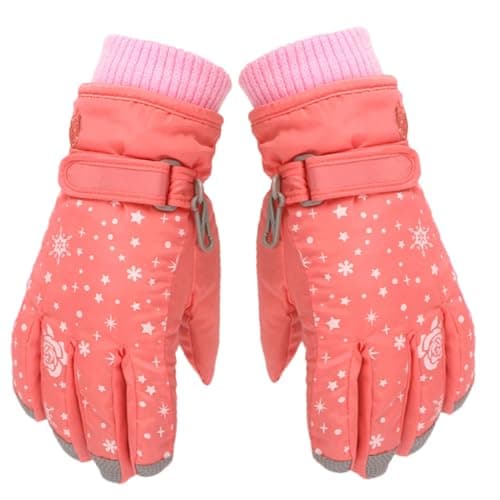 Omquot Gorgeous Winter Warm Gloves, Windproof Cold Weather Ski Gloves for Skiing, Snowboarding (Orange) — view 5