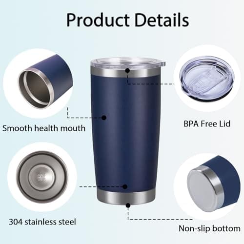 YDYxieji 20oz 550ml Travel Insulated Tumbler with Lid,Stainless Steel Double Wall Insulated Thermal Coffee Cup Flask Travel Mug for Hot & Cold Drinks, Fits Car Cup Holder (Purple) — view 3