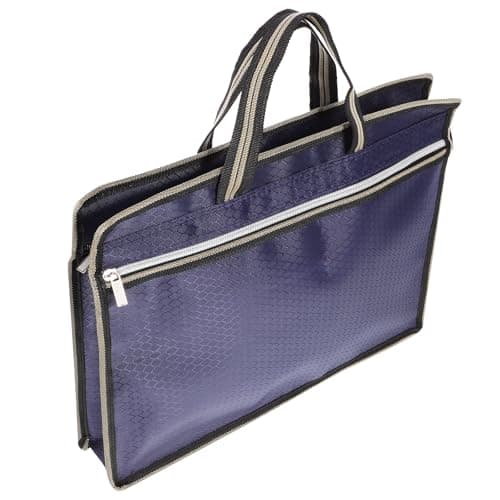 SEWOART Portable with Aluminum Alloy Zipper Oxford Cloth Document Bag Small File Pouch for Document and Magazine Storage, Multifunctional Office Folder Suitable for Students and Bank — view 5