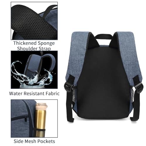 Nayubo Small Camera Backpack for DSLR SLR Mirrorless Camera Outdoor Travel Hiking Photography Waterproof Unisex Camera Case Compatible with Sony/Canon/Nikon/Fuji (Blue) — view 5
