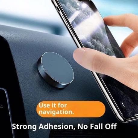 Living Koncept LK Aluminium Alloy Magnetic Car Phone Mount – Strong Adhesive Dashboard Phone Holder – Universal Fit for All Smartphones (Silver) Pack of 1 — view 2