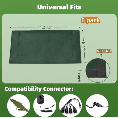 8-Pack Outdoor Extension Cord Safety Cover, 11.2 x 6 Inch, 600D Oxford Cloth Waterproof Weatherproof Plug Connector Protector with Velcro Closure, Non-Plastic Outlet Cover for Garden, Patio, Yard — view 2