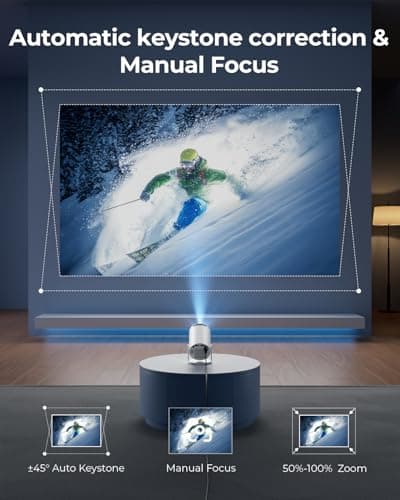 [Built-in Apps & 2026 Upgraded] Mini Projector 4K 1080P Support — view 5