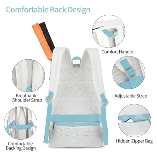 JYColofex gym duffel bag backpack wrestling bag with shoe compartment 4 kinds of back method waterproof sports walking laptop, D-light Blue, Color Sports Tennis Badminton Backpack — view 4
