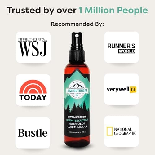 Lumi Outdoors Natural Shoe Deodorizer Spray & Foot Odor Eliminator- Extra Strength- Lemon Eucalyptus — view 2