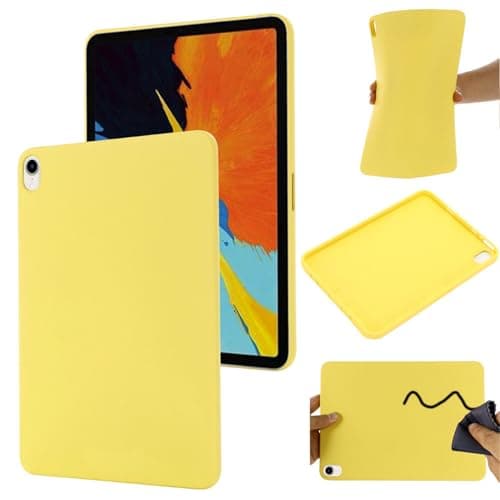 FlexiSlate Case for iPad Mini 7 (A17 Pro) 2024 / iPad Mini 6 2021,Skin-Friendly Soft Feel Liquid Silicone Utral-Slim Shockproof Cover,Stain-Resistant & Non-Slip (Yellow) — view 3