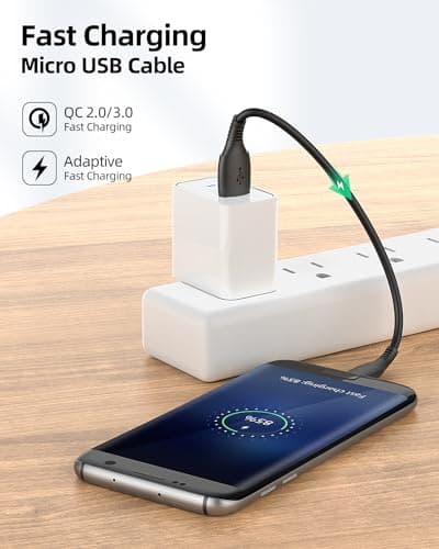 HOTNOW Short Micro USB Cable 15cm, [3 Pack,0.15m], USB to Micro USB Cable — view 2