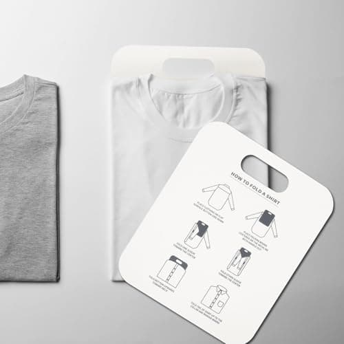 2pcs PP Shirt Folding Board White for Collared and Long Sleeve Shirts — view 4