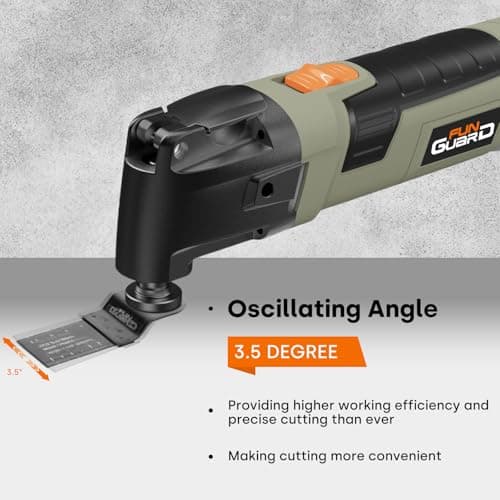 Funguard Oscillating Multi Tool, 300W 15000-22000OPM, 3.5°Oscillation Angle — view 4