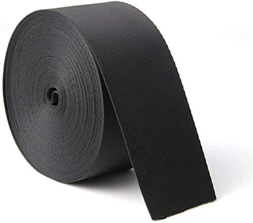 2 Inch Wide 10 Yards Nylon Heavy Duty Webbing Strap,Polypropylene Heavy Straps for Bags, Hammocks, Outdoor Climbing and DIY Making Luggage Strap, Pet Collar, Backpack Repairing (Black)