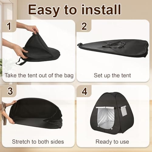 Sensory Tent - Foldable Blackout Pop Up Play Tent for Kids, Indoor Play & Relaxation Space for Reading, Supports Focus & Calm, with Storage Bag — view 4