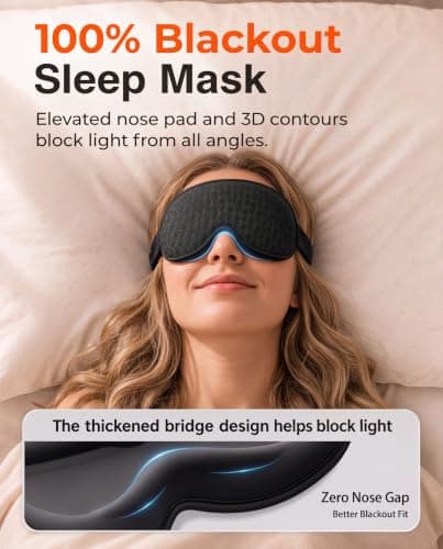 FACEMOON Blackout Eye Mask for Sleeping, Weighted Sleep Mask for Travel — view 2