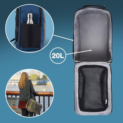 Cabin Max Ryanair Cabin Bag Underseat Hand Luggage Travel Backpack 40x20x25 — view 5