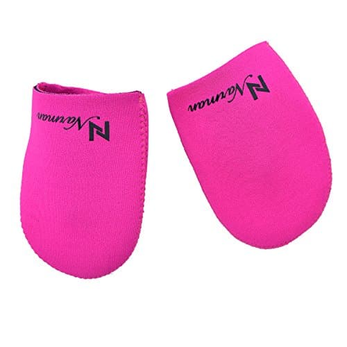 NORMAN BLACK NEOPRENE TOE WARMER PAIR BOOTIES CYCLING RUNNING WALKING ICE BATH (PINK)