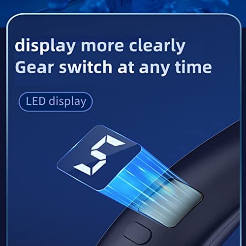 MOREASE Neck Fan, Portable Neck Fan Rechargeable Personal Fan, 3000mAh USB Wearable Hands Free Fan, 4+1 Speeds Cooling Fans, Leafless Hanging Bladeless Mini Neck Fan for Women Men Outdoor (W+) — view 5