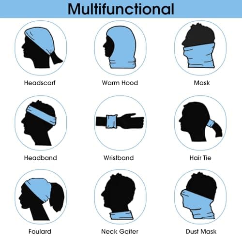 6 pcs Snoods for Men & Women, Motorcycle Neck Warmer Windproof Mens Snood — view 6