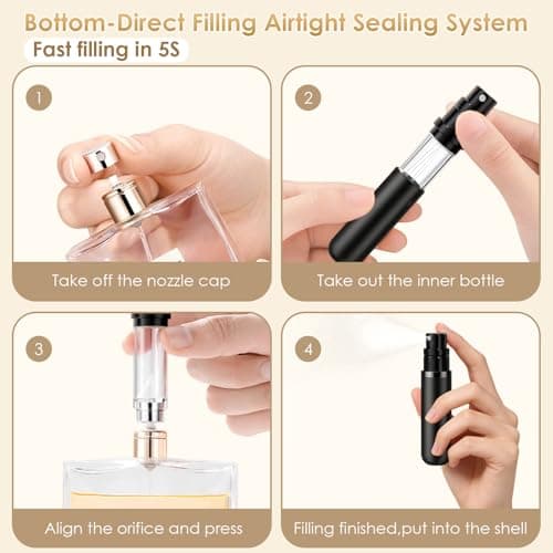 JOOMOKO Perfume Atomiser Perfume Travel Bottle 5ml Atomiser Spray Bottle — view 6