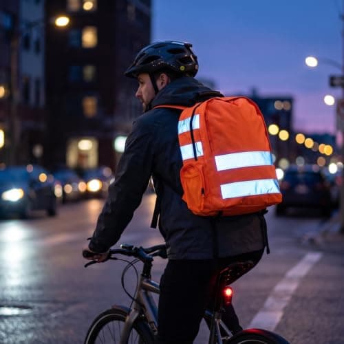 Hi Vis Backpack Reflective Rucksack Waterproof Cycling Work Safety Bag — view 2