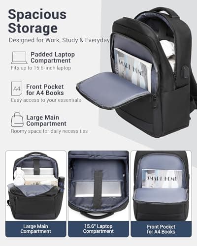 Shavont Laptop Backpack, Rucksack for Men with USB Charging Port — view 2