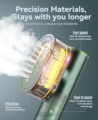 Jack＆Rose Clothes Steamer,100-240V Dual Voltage Travel Steamer,Green — view 6