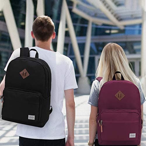 School Backpack Men Women,20L Black Rucksack School Bag for 15.6" Laptop — view 6