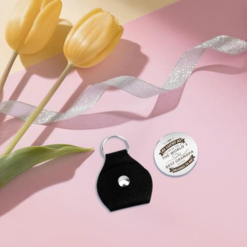 Yeeaulpa Grandpa Gift Fathers Day Pocket Hug Gifts for Grandpa Best Grandad Birthday Presents Grandparent Presents from Grandchildren Valentines Father's Day Keychain Easter Halloween Christmas — view 4