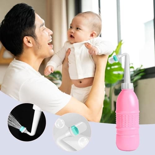 Reusable Vaginal Douche - Portable Bidet Spray Bottle | Perineal Bottle for Postpartum Care | Vaginal Douche Cleaner | Feminine Hygiene Products | Perineal Recovery for New Mums, Toilet & Travel Use — view 5