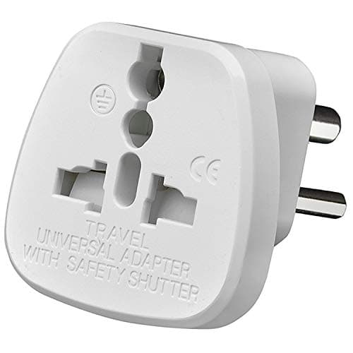 TEC UK - 2 X UK to India Travel Adapter, 3 Pin Prong Plugs for Visitor from UK, Europe, USA, Australia to India (PACK OF 2) White — view 3