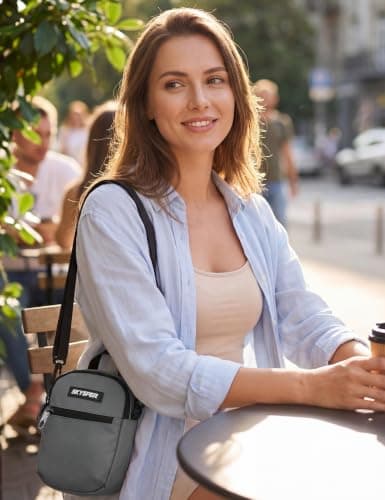 SKYSPER Small Anti Theft Crossbody Sling Bag RFID Cross Body Bag Travel Shoulder Daypack(Darkgray) — view 2