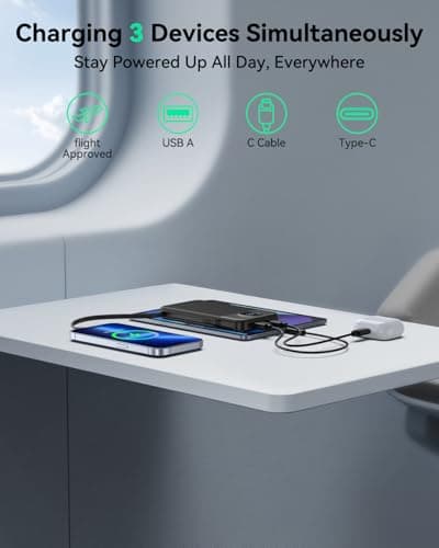 GREPRO Power Bank with Built in C Cable, 10000mAh 22.5W Fast Charging — view 5